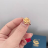 中國黃金（CHINA GOLD）牡丹花黃金戒指媽媽款足金戒子生日禮物送媽媽婆婆長(cháng)輩實(shí)用高級感 足金牡丹花戒指17-18#-京速達 曬單實(shí)拍圖