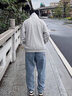 衛(wèi)衣男秋冬款純棉連帽衛(wèi)衣情侶款加絨加厚寬松保暖長(zhǎng)袖衛(wèi)衣打底衫 白色 2XL 曬單實(shí)拍圖