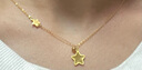 潮宏基 星星5G黃金項鏈女士足金套鏈頸飾送女友生日禮物 計價 3.4g 鏈長約42cm+延長鏈 曬單實拍圖