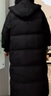 Olrain歐芮兒中長(cháng)款黑色羽絨服女冬季寬松顯瘦時(shí)尚過(guò)膝鴨絨外套 黑色 S 曬單實(shí)拍圖