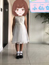 G.DUCKKIDS兒童連衣裙白色紗裙女童新款禮服公主裙子秋冬裝舞臺(tái)演出服小女孩 白色 140 cm適合130-140cm年齡8-9歲 曬單實(shí)拍圖