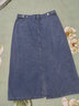 啄木鳥(niǎo)小個(gè)子后開(kāi)叉牛仔半身裙女23夏季新款高腰a字顯瘦中長(cháng)款包臀裙 復古藍【高品質(zhì)】 XL 【115-135】 曬單實(shí)拍圖