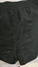 阿穎日記 A YING S DIARY小個(gè)子a字短褲高腰顯瘦闊腿褲帶內(nèi)襯百搭運(yùn)動(dòng)外穿女款開衩顯腿長s 閃棉短褲-黑色 XL 【推薦125-140斤】 曬單實(shí)拍圖