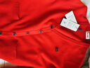 恒源祥100%羊毛開(kāi)衫男士V領(lǐng)加厚冬季保暖毛衣外套HJ210 大紅 180/96A  曬單實(shí)拍圖