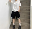 至唯 白色短袖t恤男款夏季潮牌潮流百搭學(xué)生寬松休閑重磅純棉半袖體恤 字母白色 XL【推薦120-140斤】 曬單實(shí)拍圖