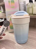CTRLEND陶瓷內膽保溫杯咖啡杯2024新款女生杯子小巧便攜隨行杯車(chē)載隨手 陶瓷內膽【漸變藍380ml】含提繩 曬單實(shí)拍圖