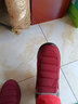 布瑞京老北京布鞋女棉鞋冬季加絨保暖防水雪地鞋媽媽防滑休閑中老年鞋子 紅色 （女款）B78896 39 曬單實(shí)拍圖