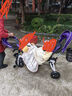 哈富龍雙人兒童三輪車(chē)可折疊雙座腳踏車(chē)前后可躺雙胞胎嬰兒手推車(chē) 紫色+折疊+前后可躺座椅+鈦空輪 曬單實(shí)拍圖