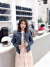 clotho Rennie品牌女裝牛仔外套女2025春秋新款時(shí)尚復(fù)古顯瘦修身夾克翻領(lǐng)上衣 深藍(lán)色 M 曬單實(shí)拍圖