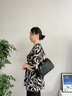 袋鼠卡拉2025夏季新款品牌真皮女包腋下包女士包包斜挎包小包包生日禮物女 黑色（送禮盒+手包+卡包） 曬單實(shí)拍圖