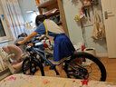 Phoenix兒童自行車鎂合金中大童6-10-14歲單車18-22寸男女孩小學(xué)生山地車 陸虎- 科技藍(lán)- 減震碟剎變速輻條輪 22寸（建議身高140cm-160cm） 曬單實(shí)拍圖