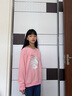 真維斯女童衛(wèi)衣套裝春秋兒童運(yùn)動(dòng)長褲兩件套春裝女孩學(xué)生洋氣春季童裝 粉 J奶茶白兔+黑 J花朵小兔 150 曬單實(shí)拍圖