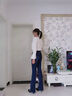 AEMAPE牛仔褲女2025春夏新款高腰微喇氣質(zhì)顯瘦彈力直筒紐扣長褲喇叭褲 MX-1348_深藍(lán)色_春秋款  27 _2尺適合97斤左右 曬單實拍圖