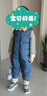 雅鹿2025新款兒童羽絨背帶褲外穿嬰幼兒寶寶幼童加厚連體褲保暖羽絨褲 深藍色 120cm 曬單實(shí)拍圖