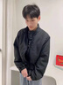 啄木鳥(niǎo)夾克男士外套春秋季新款韓版潮流立領(lǐng)青年休閑寬松時(shí)尚百搭上衣服 9980灰色 2XL 曬單實(shí)拍圖