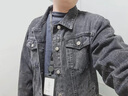 鵲笙2024春秋季新款男士牛仔外套修身百搭帥氣潮流夾克男上衣潮流男裝 灰色【主圖款】 XL【建議125-140斤】 曬單實(shí)拍圖