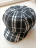 八角帽子 中老年時(shí)尚格子女士八角帽子女網(wǎng)紅春秋冬貝雷帽中老年304050歲媽媽帽子 黑色粗格八角帽54-59cm可調節 曬單實(shí)拍圖