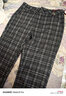 皮爾卡丹格子褲女春秋高腰休閑直筒中年媽女士西褲小腳秋冬季長(cháng)褲子 灰格 30 曬單實(shí)拍圖