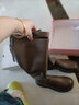 卓詩(shī)尼騎士靴女2025年秋冬季新款皮靴子粗跟高筒長(cháng)靴厚底加絨長(cháng)筒靴女 淺棕色-絨里 39 曬單實(shí)拍圖