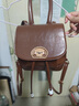 慕昂今年流行小眾女雙肩包2026新款時(shí)尚百搭小背包復古迷你小書(shū)包 棕色 帶掛件 曬單實(shí)拍圖