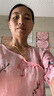 啄木鳥夏中式v領七分袖復古寬松高端小衫文藝設計感仿棉麻女裝襯衫上衣 灼灼桃花 L 115-130斤 曬單實拍圖