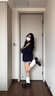 薇衣設設計感衛衣女春秋2025新款美式潮牌感開(kāi)衫寬松慵懶風(fēng)百搭外套 藏青色【春秋】 M 曬單實(shí)拍圖
