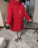 雪中飛秋冬新款女士羽絨服個(gè)性活力簡(jiǎn)約鴨絨女士中長(cháng)款連帽羽絨服女 紫紅色|1252 L 170/92A 曬單實(shí)拍圖