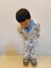 纖絲鳥（TINSINO）男童睡衣夏季兒童開衫家居服套裝中小童純棉空調(diào)服童裝 果蔬恐龍 曬單實(shí)拍圖