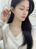 紀(jì)思梵（CHEESEFAN）輕奢四葉草項鏈女玫瑰彩金雙面瑪瑙七夕情人節(jié)生日禮物送女友 項鏈順豐 曬單實拍圖