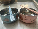 美廚（maxcook）316不銹鋼碗 湯碗雙層隔熱 飯碗餐具面碗13cm 藕粉色MCWA6506 曬單實(shí)拍圖