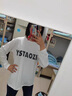唐號 【2件裝】 衣服男士 長袖t恤男春秋ins潮牌潮流秋衣簡約百搭寬松打底衫衣服青少年小衫 白色+深灰色 XL 曬單實拍圖