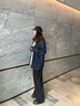 至唯黑色闊腿西裝褲子秋季男美式高街潮牌感小西褲寬松直筒休閑長褲子 黑色 XL【推薦125-145斤】 曬單實拍圖