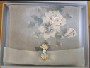 merridarno教師節(jié)禮物禮品老師純羊毛披肩女刺繡羊毛圍巾秋冬媽媽圍脖禮盒裝 奶黃-冬耀 曬單實拍圖