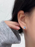 戚小米S999足銀貓眼星月耳釘女小眾設計感耳環(huán)藍色新款淑女輕奢耳飾品 S999足銀星月耳釘【2只價(jià)】 曬單實(shí)拍圖