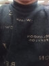 花花公子毛衣男秋冬季半高領(lǐng)加絨保暖打底衫青年男士時尚潮流毛線衣針織衫 黑色 3XL 曬單實拍圖