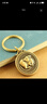 十二生肖幣鑰匙掛件黃銅十二生肖鑰匙扣吊墜汽車(chē)鑰匙扣掛飾配件 鑰匙圈福牌生肖 鼠 曬單實(shí)拍圖