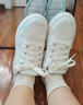 李寧奶酪丨板鞋女鞋春夏季潮流百搭休閑鞋運動(dòng)鞋子AGCU366 云霧白/水藍色-5 38 曬單實(shí)拍圖