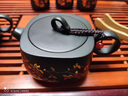 洛湘紫砂功夫茶具套裝新款描金葉家用會客泡茶壺辦公喝茶杯高端禮盒裝 黑泥金葉12入（禮盒裝）順豐 曬單實拍圖