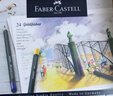 輝柏嘉（Faber-castell）油性彩鉛筆24色專業(yè)手繪美術(shù)生專用藍鐵盒彩色鉛筆Goldfaber Aqua系列114724美術(shù)生專用寫生 曬單實拍圖