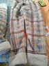 千年馬珊瑚絨睡衣女秋冬季加厚加絨保暖法蘭絨冬天家居服可外穿女式套裝 67312咖藍格 160(M) 建議體重85-105斤 曬單實(shí)拍圖