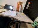 奥伦福特  电脑桌台式家用电竞游戏桌办公书桌简约书房写字桌子 欧式岩板灰-单桌120*60 升级款电竞桌 实拍图