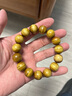 沐羽軒  金絲楠木手串 金絲楠手串 水波紋小水波黃金底枯木料佛珠文玩 15mm*15顆（小水波） 曬單實(shí)拍圖