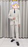 羅蒙（ROMON）西服套裝男士修身商務(wù)休閑西服職業(yè)正裝小西裝男結婚禮服外套男潮 灰白色 (西服+褲子+馬甲) M 參考110-125斤左右 曬單實(shí)拍圖