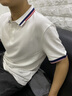 PRIDEME輕奢級夏季薄款冰絲珠地白色polo衫男短袖修身休閑翻領(lǐng)保羅衫男士 JX2099-白色 2XL 【體重建議：150-169斤】 曬單實(shí)拍圖