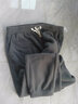 回力（Warrior）褲子男寬松束腳雙面搖粒絨男士休閑褲潮牌運動(dòng)ins潮流秋冬季長(cháng)褲 【雙面絨】22PK30 中灰 2XL 曬單實(shí)拍圖