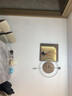 福進門奶油風(fēng)餐廳裝飾畫柿柿如意客廳鐘表掛畫飯廳餐桌背景墻壁畫高級感 A（黑色邊框） 50*50+50掛鐘 常規(guī)款（高端晶瓷畫+鋁合金） 曬單實拍圖