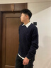 TOMMY HILFIGER【復古絞花】秋冬男女純棉圓領(lǐng)內搭毛衣慵懶寬松打底針織衫 藏青色DW5 XL （推薦：165-180斤） 曬單實(shí)拍圖