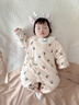 優(yōu)奇嬰幼兒連體衣服冬季夾棉衣保暖剛出生寶寶加厚哈衣爬服冬裝外出服 萌萌小熊貓【保暖棉服】 90cm 曬單實(shí)拍圖