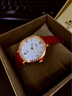 依波（EBOHR）女士手表紅色皮帶簡(jiǎn)約鑲鉆手表女石英女表生日新年情人節禮物女生 曬單實(shí)拍圖