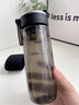 btif磁彈泡茶杯男女便攜運動(dòng)防摔車(chē)載茶水分離直飲水杯夏季辦公室茶杯 黑色【提繩+磁彈茶倉】 550ml 曬單實(shí)拍圖
